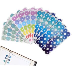 Gadpiparty 12sheets Punch Reinforcement Stickers Tear Resistant Adhesive Labels for Loose Leaf Paper Repair for Binders Notebooks and Calendars