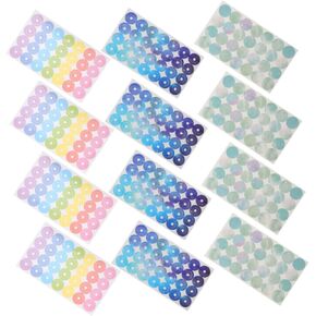 ARTIBETTER 12 Pack Hole Punch Sticker Labels for Binder Reinforcement Adhesive Hole Protectors for Paper Sheets Tear Resistant Circle Protectors Quick Fix for Loose-Leaf Paper Accessories