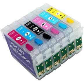 6 Color Refill Ink Cartridge Set with ARC Chip Compatible with 1400 1500W P50 PX650 PX660 PX700 PX710 PX720 PX730 PX800 PX810 PX820