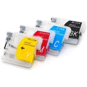 Ink Cartridge Set Compatible with MFC-J290CW MFC-J490CW MFC-J5490CN DCP-J145C DCP-J165C DCP-J185C 4 Color Refill