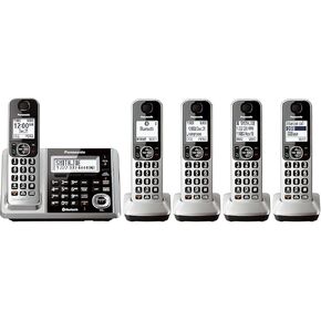 Panasonic KX-TGF375S Link2Cell Bluetooth Cordless Phone and Answering Machine with 5 Handsets (Renewed )
