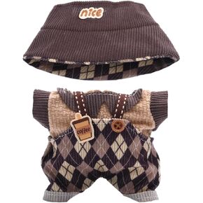 Clothes compapible Labubu(NO Doll) , Dolls Clothes – Dress Outfit for Labubu 17cm Dolls, Doll Not Included Dolls Accessories Suspenders Pants Replacement (LBA)