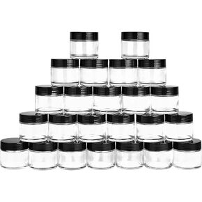 Hoa Kinh 4oz Glass Jars With Lids, Mini Round Canning Jars Wide Mouth, 40 Pack, Empty Cosmetic Bottles for Storage Creams, Beauty Products, Lotion, and Ointments