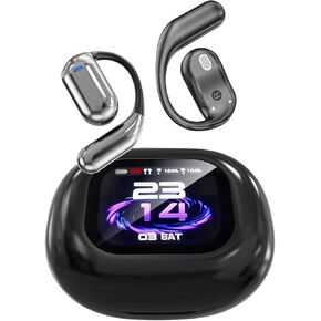 AI Language Translation Earbuds Real Time, 144 Language Translator Earbuds, OWS 3-in-1 with LCD Touch Screen & Charging Case, Wireless Bluetooth Open Ear Earbuds for Travel, Business, Learning