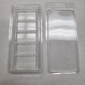 5 Cavity Snap Bar Wax Melt Clamshell (2 pc.) - 100 Sets Great for Snap Bars, Wax Melts, Handmade Soaps, for The DIY Crafter