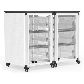 Ergode MBS-STR-21-6L Modular Classroom Storage Cabinet - 2 Side-by-Side Modules with 6 Large Bins