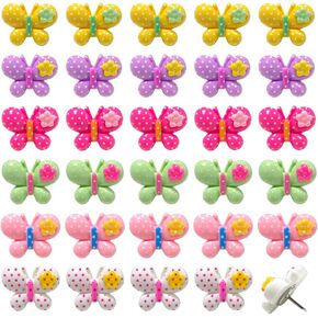 Push Pin,Mixed Color Resin Decorative Push Pins Cute Thumb Tacks for Wall Whiteboard Corkboard Photo Wall Decorations (Butterfly)