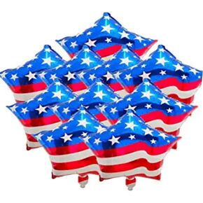 BinaryABC Fourth of July Balloons,4th of July Balloons,American Flag Balloon, Patriotic Party Balloon, Independence Day Labor Day Decoration,10pcs (18inch) (style 1)