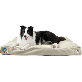 Sytopia 36 Inch Indestructible Canvas Dog Bed, Chew Proof Outdoor Pet Bed, Waterproof Washable Removable Cover, Patio Pet Pad, Green