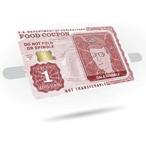 Food Coupon Credit Card Skin Sticker Vinyl Decal - 3 Pack - Credit and Debit Cards with Chip - Durable, Easy to Apply - Personalize Your Card (5 Designs Available) (Tyrone Biggums)