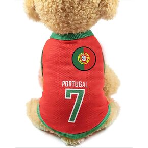 GabeFish Dog World Cup T Shirt Pets Football Jersey Sports Soccer National Team Vest Cat Summer Cool Clothes Apparel Portugal Medium