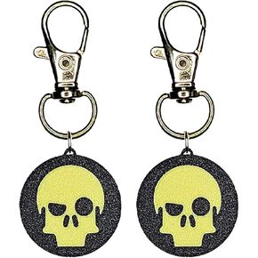 Skull Collar Charm Zipper Charm Yazzle Dazzle Cat Dog Animal Training Bark Black Yellow A