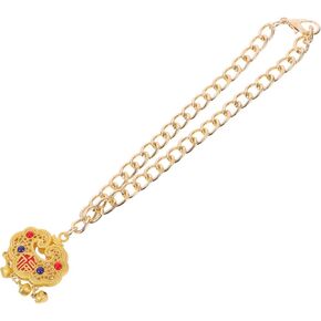 BESPORTBLE Sturdy Pet Dog Cat Metal Longevity Lock Pendant Bell Collar Necklace for New Year Celebrations