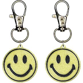 Smiley Face Collar Charm Zipper Charm Yazzle Dazzle Cat Dog Animal Training Bark Smile Black Yellow