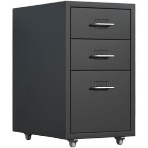 Storage Cabinet Office File Cabinet 1.2mm Thickness Iron Cabinet Multifunctional Storage Cabinet Multi-Drawer Cabinet Data Storage Cabinet Cabinets(Black) in Saudi Arabia