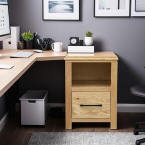 22 inch One Drawer File, No Assembly Required, Natural