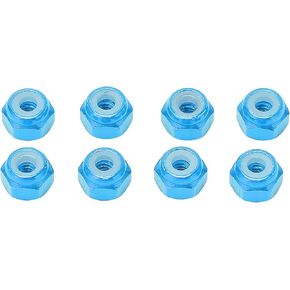 EVTSCAN 8pcs Aluminum Alloy Lock Nut Nylon Lining M2 Hex Locking Nut for Axial Scx24 1/24 RC Models(Red)