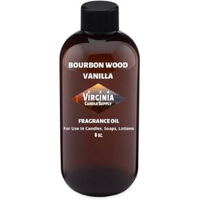 Bourbon Wood Vanilla Fragrance Oil (8 oz Bottle) for Candle Making, Soap Making, Tart Making, Room Sprays, Lotions, Car Fresheners, Slime, Bath Bombs, Warmers…