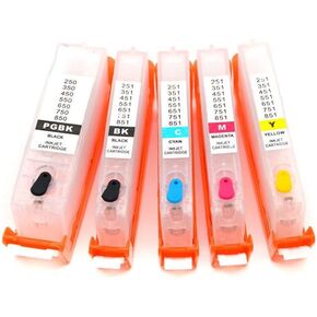 Refill Ink Cartridge PGI 250 CLI 251 Compatible with Printers MG5420 MG5520 MG5522 MG5620 MG6320 MG6420 MG6620 with Chip