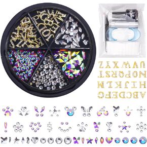 154 خطاب PCS مجموعة جوهرة الأسنان ، جواهر الأسنان لبلورات DIY أسنان مجموعة المجوهرات للبنات Gold Y2K Butterfly Love for Boys Silver (