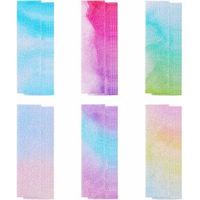 36 Pieces Anxiety Sensory Stickers Fidget Textured Strips Stress Anxiety Relief for Adults Teens Calm Strips with Tactile Rough Textured for Classroom Desk Office Sensory Strips (Watercolor Style)