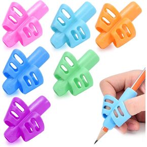 Pencil Grips for Kids Handwriting Correction Training Writing AIDS Pencil Gripper Pencil Holder Posture Special Needs for preschooler Kids Toddler Children (6 PCS)