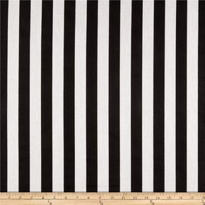 Richland Textiles 1 in. Stripe Black/White Fabric By The Yard