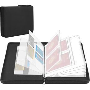 Important Document Organizer Zipper Binder Fireproof Waterproof with 13 Binder Pockets, Waterproof Bill Organizer, for A4 Letter Size File