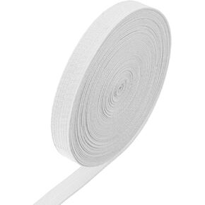 11 Yards White Elastic Band for Sewing, 0.47 Inch Width Elastic Strap for DIY Sewing Crafting, Stretch Elastics Cord, Elastics Band for Shoes, Masks, Headbands, Waistband, Pants