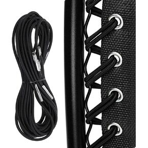 4 Pack Gravity Chair Replacement Cord, Zero Gravity Chair Replacement Cord Laces Webbing Repair Elastic Bungee Cords for Zero Gravity Chairs, Recliners, Outdoor Loungers, Patio Chairs (Black)