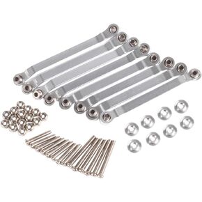 RC Links Set, Metal Chassis Pull Rods Suspension Link Mount for RC Car 1/16 WPL C14 C24 1/12 MN D90 D91 MN40 MN45 MN96 MN99 MN99s Upgrades (Red) in Saudi Arabia
