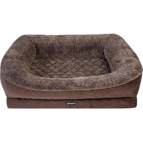 Beautyrest Ultra Plush Cuddler Dog Bed (Large, Brown)