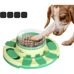 Pegogo File Toy with 4 Non-Slip Pads| Dog Treat Puzzle | Slow Feeder Dog Puzzle Toy