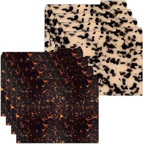 30 Pack Tortoiseshell File Folders 8.7 x 11.6 Inch Letter Size File Folders Decorative 1/3 Cut Tab Thick Documents Supplies for Home Office Organizer Storage