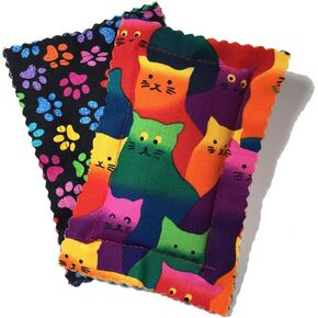 Catnip Pillow Sacks Two Pack Crazy Cat - Handmade in The USA