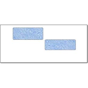 Self-Seal #10 Double Window Envelope for ADP Payroll Checks - Tinted Security, 1000 Count