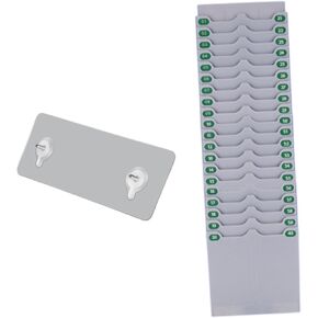 Time Card Holder Attendance Payroll Employee Assignment in Out Expandable Time Card Rack for Office Punch in Clock Out, 30 Slots