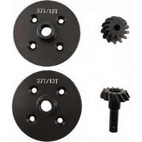 Steel Spiral Diff Ring Gear 37T & Pinion Gear 13T Set, Front & Rear Differential Upgrade Parts for 1/10 Maxx RC Truck, Heavy Duty Metal Gears Replacement for Part #8977，#8978