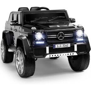 OLAKIDS Kids Ride On Car, Licensed Mercedes-Benz Maybach G650S with Remote Control, 12V Battery Powered Electric Vehicle Driving Toy with 3 Speeds, Wheels Suspension, Horn, Music, USB, TF