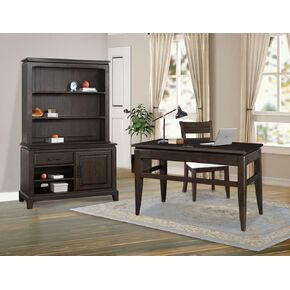 Chocolate Wood Storage Credenza - 2-Door Cabinet with Shelves & Drawer