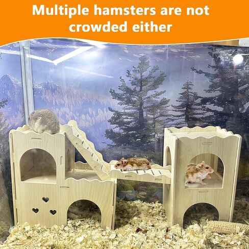 Hamster Hideout House Multi Chamber Hide Hut Castle Climbing Toy Playground لاستكشاف لعبة النفق المتاهة للألعاب السورية Gerbils Hamsters الفئران (النمط A) in Kuwait