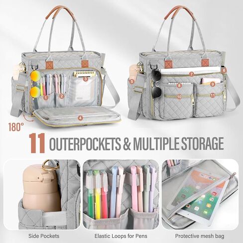 Teacher Tote Bag for Women Large Laptop Bags for Work Nursing Professional Computer Messenger Bag for Office Travel Business in Kuwait