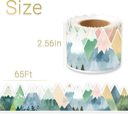 Bulletin Board Borders Classroom Decor, for Back to School Teachers Office Home Birthday Party Decorations - 6.5Ft (Moving Mountains) in Kuwait