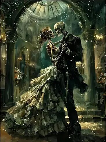 Negekfkx Skull Paint by Numbers Kit للكبار المبتدئين ، الهيكل العظمي Easy Come Paint by Number kits on canvas diy paint in Kuwait