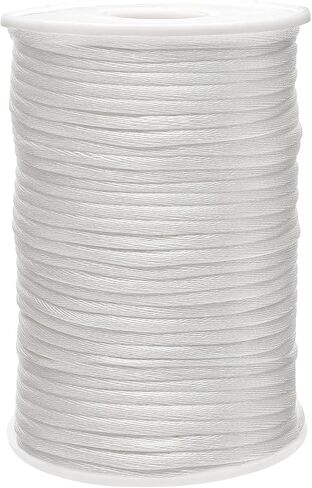 3MM 55 Yards Nylon Cord, Wind Chime Cord, String for Bracelet Making Necklace, Braided Lanyard String, Jewelry Thread Beading String for Crafts, Twine for Chinese Knotting (White) in Saudi Arabia