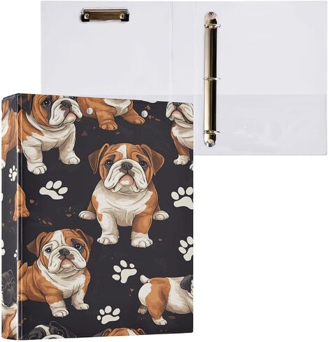 Caikeny 3 Ring Binder Chickens Grey Chicks 1.5 Inch Binders Farm Animal Round Ring Clipboard with 2 Pockets for Office Supplies in Kuwait