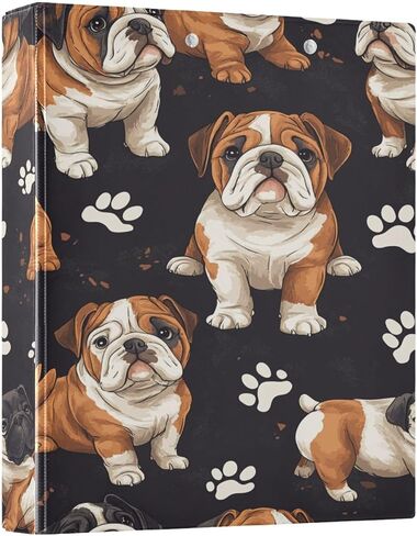 Caikeny 3 Ring Binder Chickens Grey Chicks 1.5 Inch Binders Farm Animal Round Ring Clipboard with 2 Pockets for Office Supplies in Kuwait