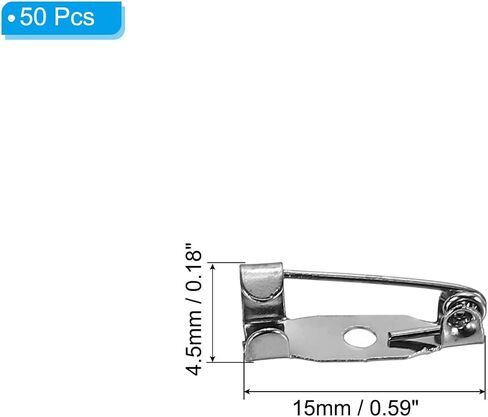PATIKIL 50Pcs Badge Pins, 35mm Safety Pins Bar Badge Name Tag Bulk Flat Back Strips Large for Clothes DIY Crafts, Rose Gold in Saudi Arabia