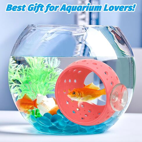 Fhiny Betta Tunnel, Aquarium Betta Fish Hideout with Suction Cup Fish Tank Tunnel Shrimp Cave Aquarium Decor Fish Tank Accessories for Small Fish Shrimp Betta Guppy Hiding Resting (Pink) in Saudi Arabia