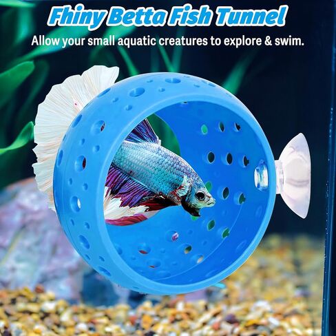 Fhiny Betta Tunnel, Aquarium Betta Fish Hideout with Suction Cup Fish Tank Tunnel Shrimp Cave Aquarium Decor Fish Tank Accessories for Small Fish Shrimp Betta Guppy Hiding Resting (Pink) in Saudi Arabia